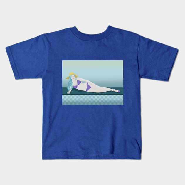 By the pool Kids T-Shirt by njikshik